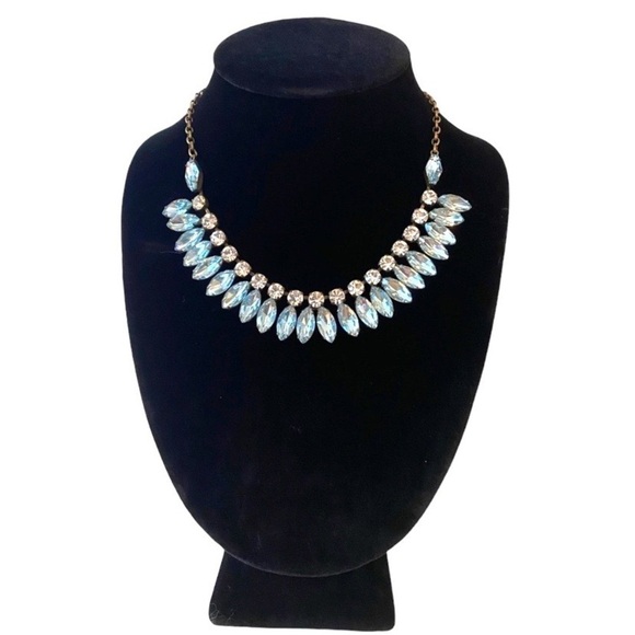 Jewelry - Light Blue & Antiqued Gold-Toned Statement Necklace